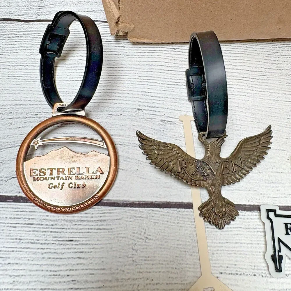 Golf Bag Tag Lot 5 ARIZONA Falcon Dunes Luke AFB Raven Estrella Wigwam